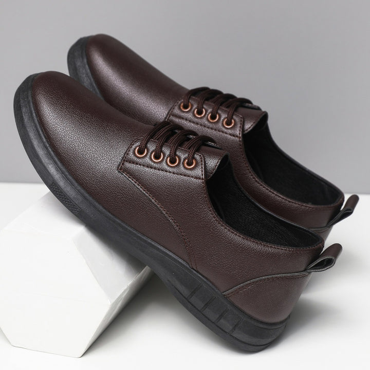 Herren Komfortable Lederschnürschuhe Drune