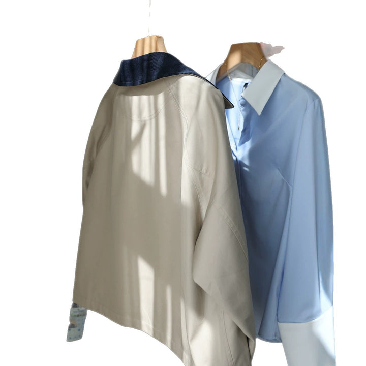 Damen Eleganter Trenchcoat mit modernen Details Drune