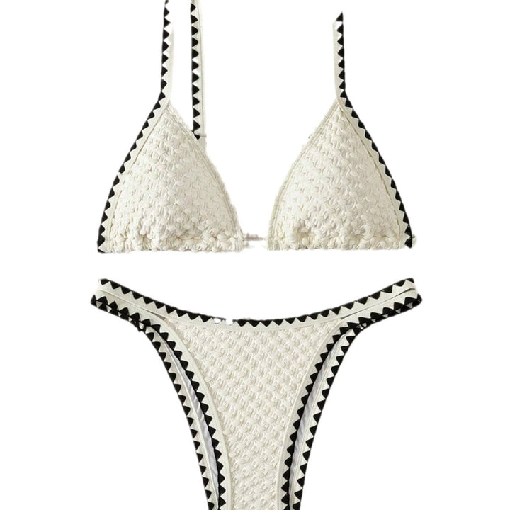 Damen Triangel-Bikini mit raffiniertem Häkelmuster Drune