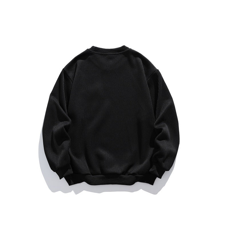 Unisex Waffelstruktur-Sweatshirt mit Brusttasche und elastischem Saum Drune