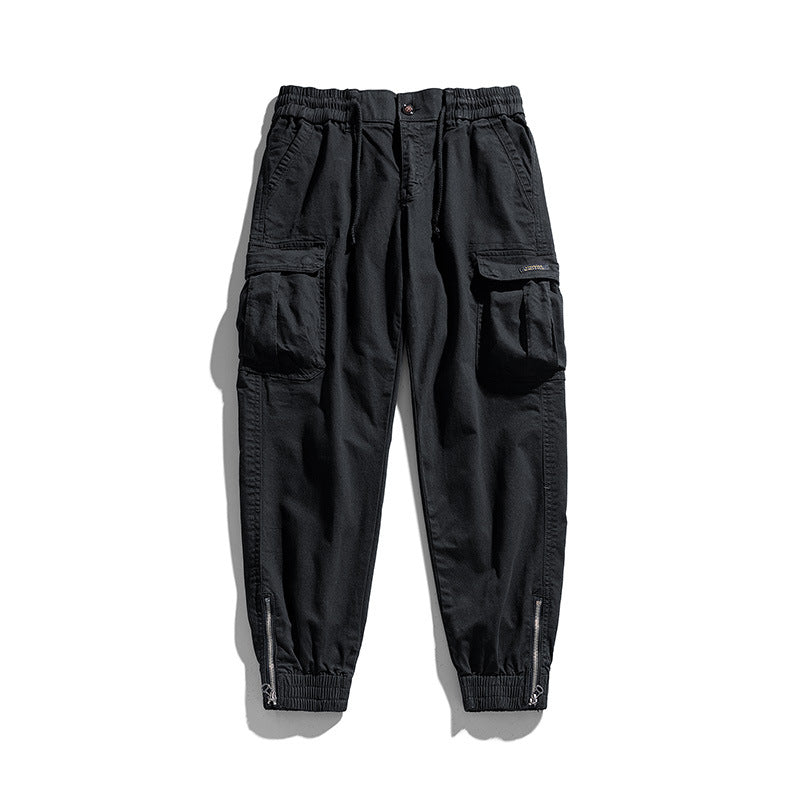 Herren Multifunktionale Cargo-Joggerhose mit Reißverschluss-Beinabschluss und großen Klappentaschen Drune