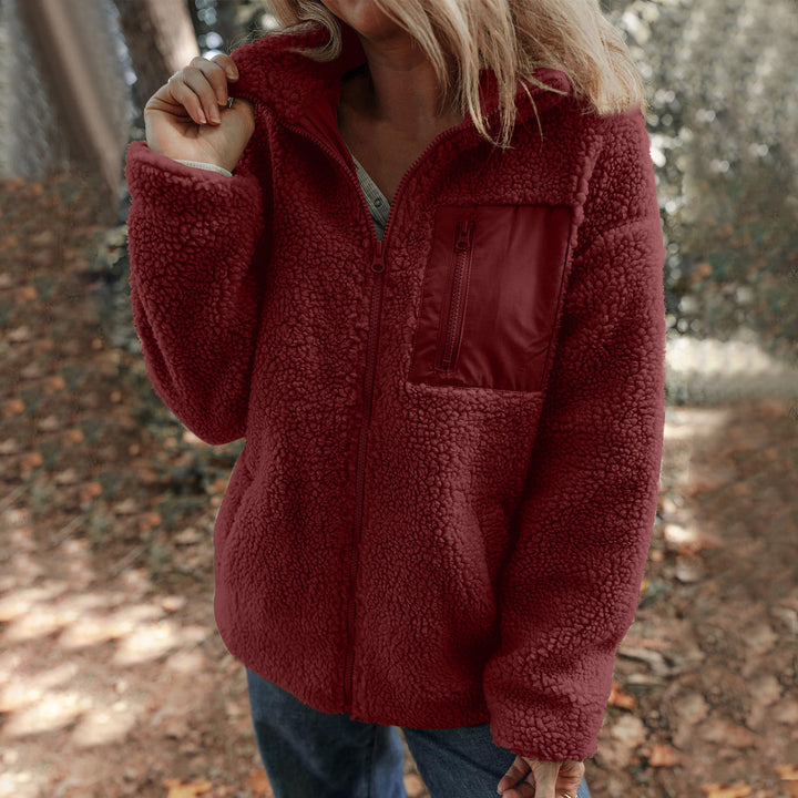 Damen Fleecejacke mit hochabschließendem Kragen und praktischer Brusttasche Drune
