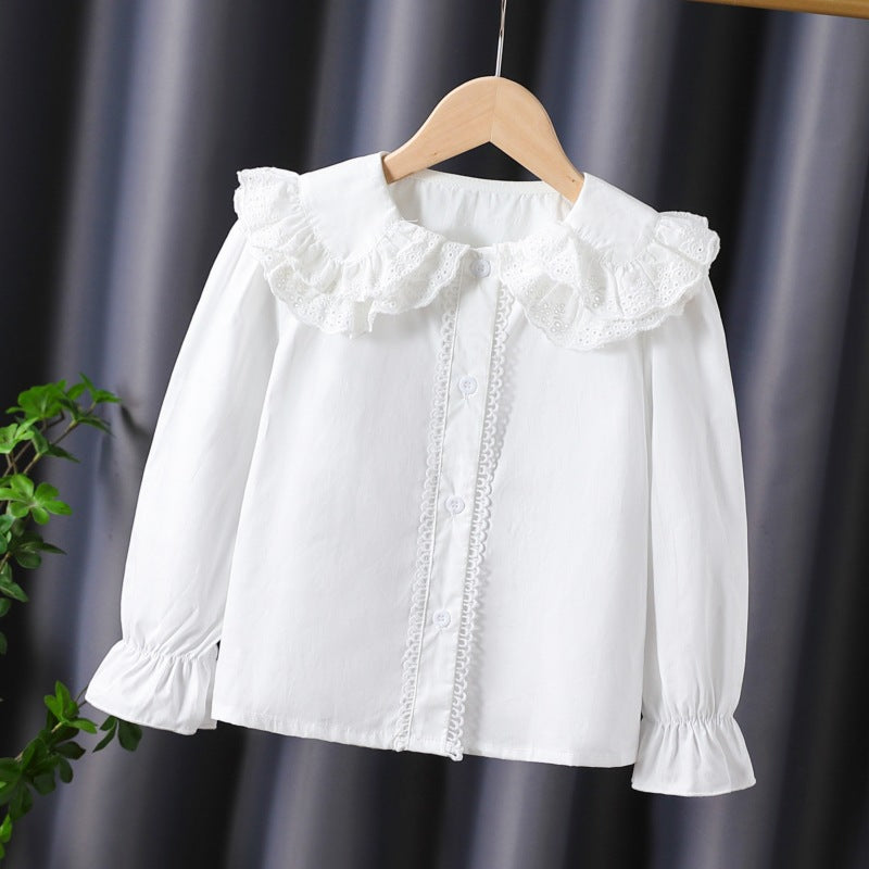 Damen Bluse mit Rüschendetails und romantischen Puffärmeln Drune