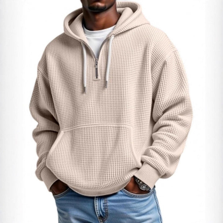 Herren Modischer Kapuzenpullover mit Waffelstruktur Drune