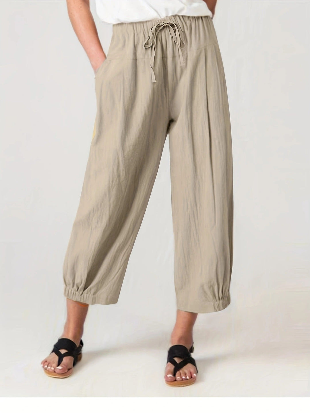 Damen Bequeme Sommerhose mit elastischem Bund Drune