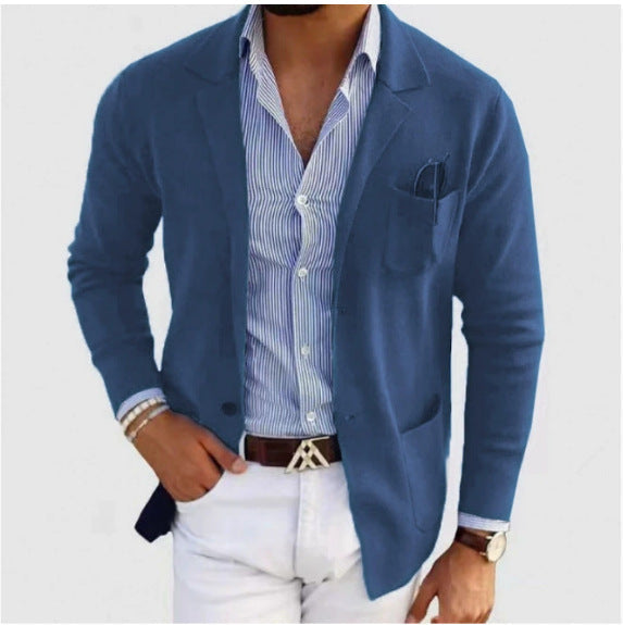 Herren eleganter Strickblazer Drune