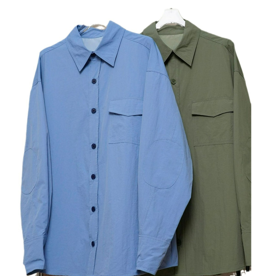 Damen Boxy-Field-Hemd aus leichtem Baumwoll-Twill mit Brustklappe und überschnittener Schulter Drune