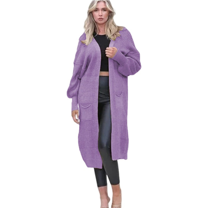 Damen Grobstrick-Cardigan mit offenen Taschen und lässigem Design Drune