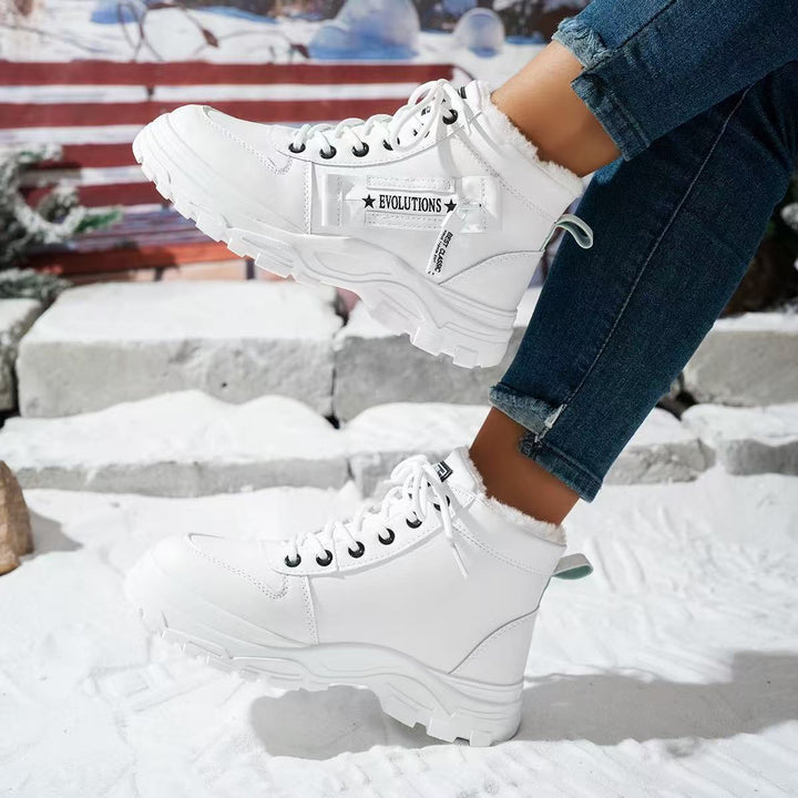 Damen gefütterte High-Top Sneakers mit rutschfester Sohle und modischem Design Drune