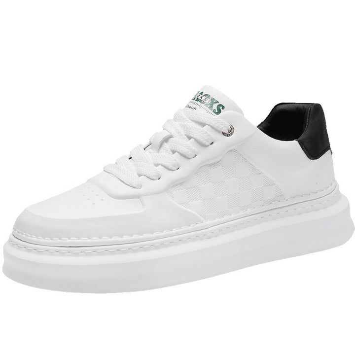 Unisex Voluminöse niedrige Sneaker mit geprägtem Schachbrettmuster und gepolstertem Fersenkragen Drune