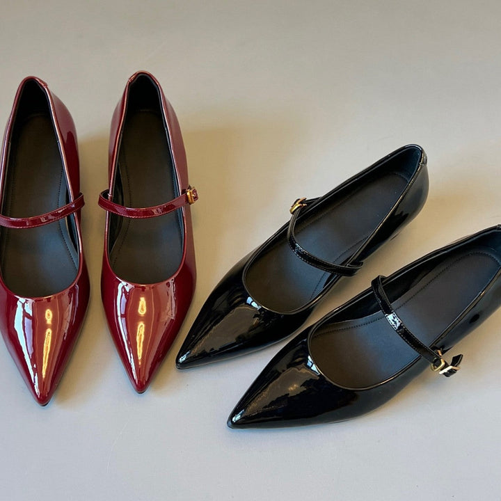 Damen elegante Ballerinas mit dekorativem Riemchen Drune