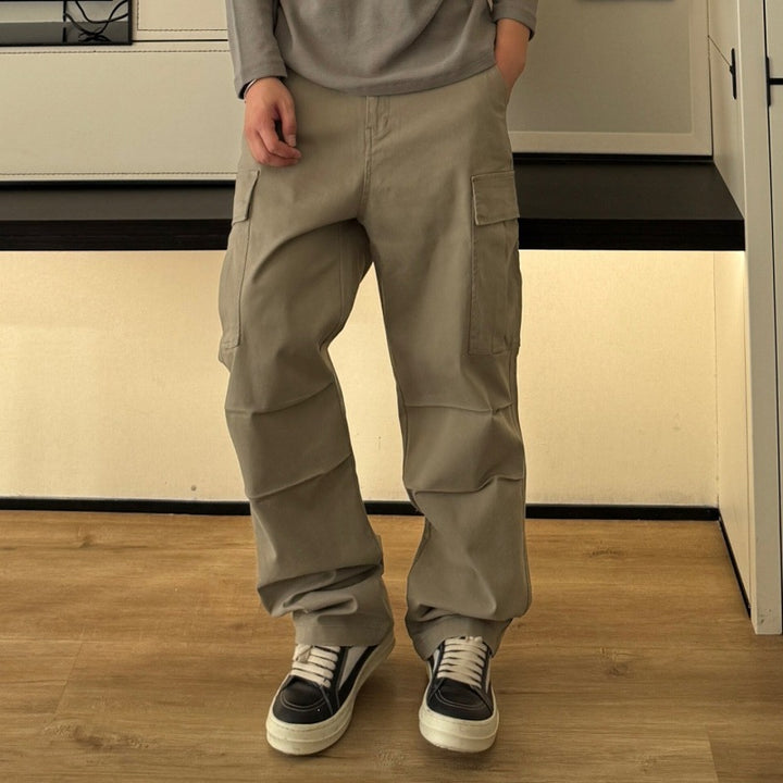Damen Modische Cargo-Hose mit weitem Schnitt Drune