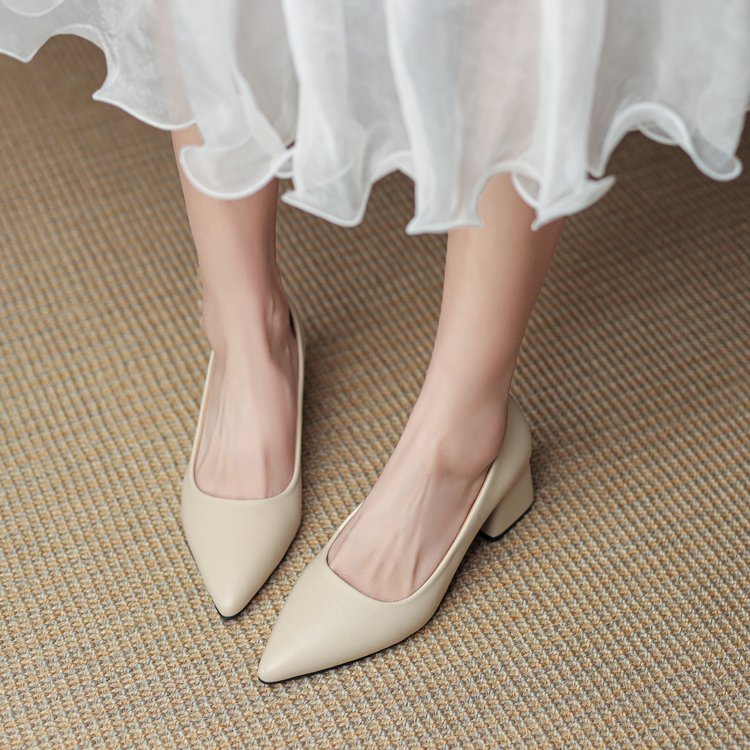 Damen elegante Blockabsatz-Pumps Drune