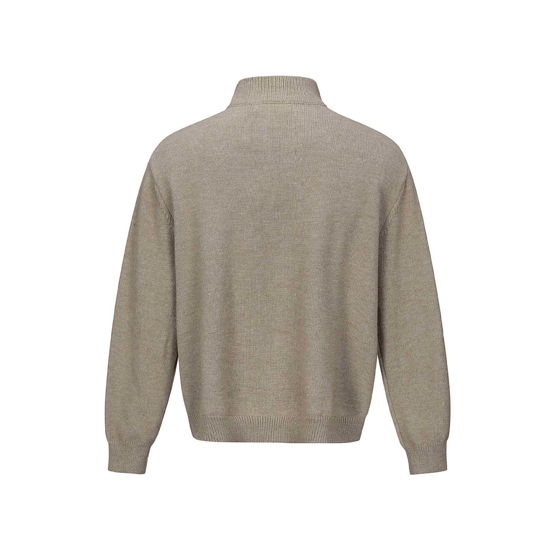 Herren Halbzip-Strickpullover mit Rippenkragen Drune