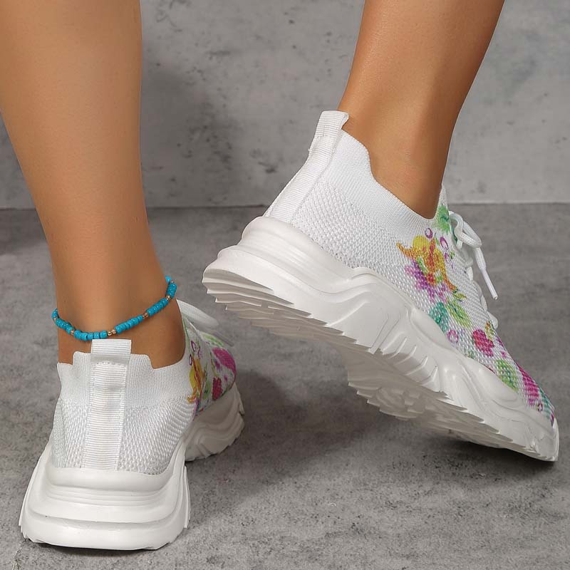 Drune | Lässige Turnschuhe Mit Blumendruck