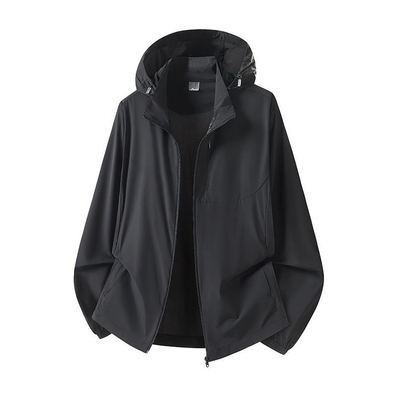 Damen Leichter Windbreaker mit Kapuze Drune