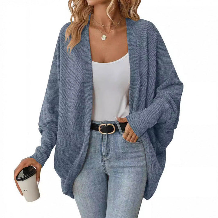 Damen lässige Strickjacke mit oversized Schnitt und lässigen Ärmeln Drune