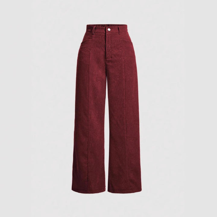 Damen weite High-Waist-Hosen Drune