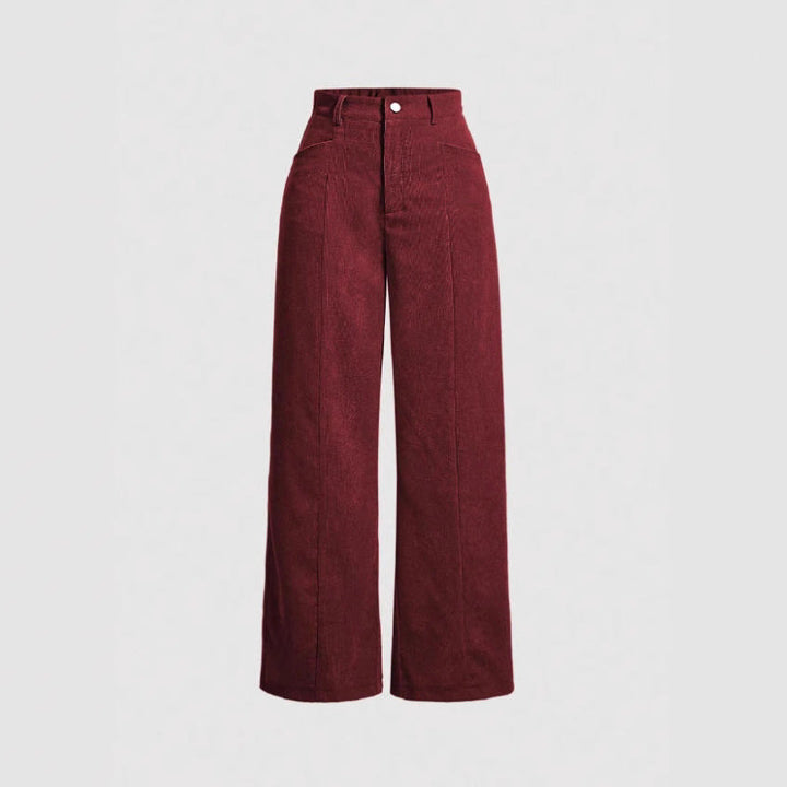 Damen weite High-Waist-Hosen Drune