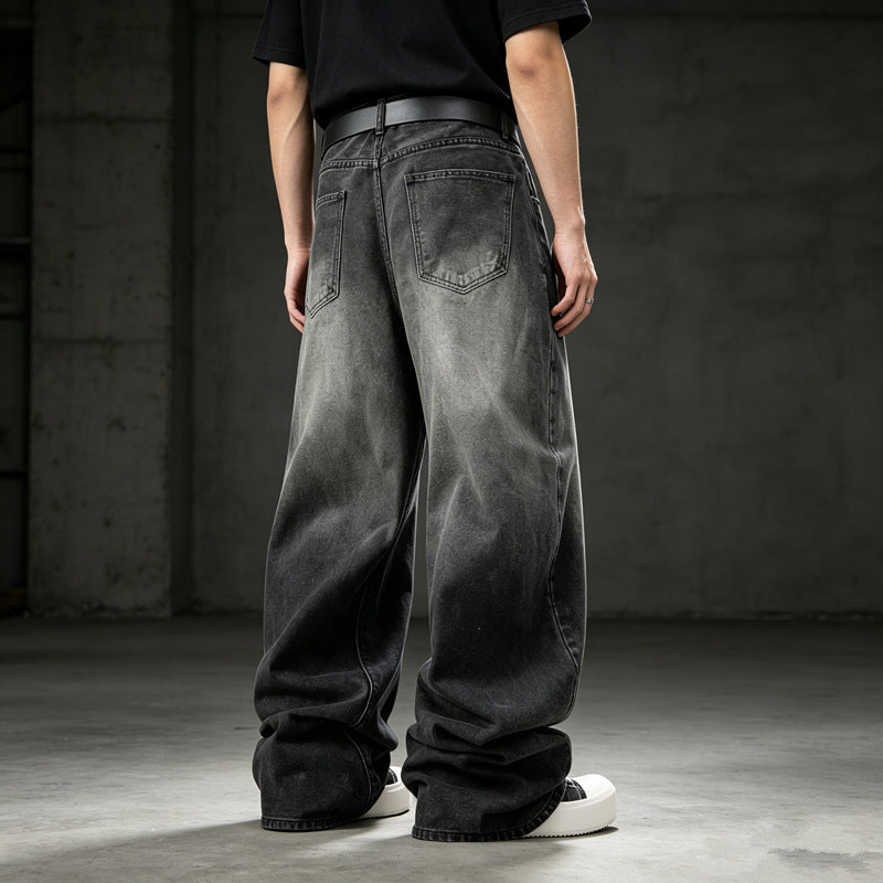 Herren Weit geschnittene Destroyed Jeans Drune