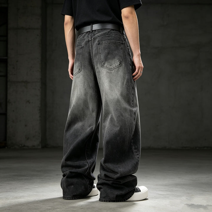 Herren Weit geschnittene Destroyed Jeans Drune