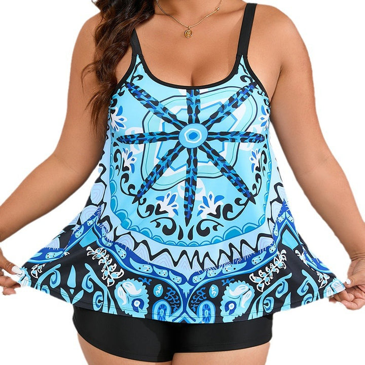 Damen Tankini mit schwingendem Oberteil und stylischem Shorty Drune