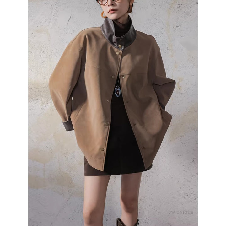 Damen Lederjacke mit modernem Schnitt Drune