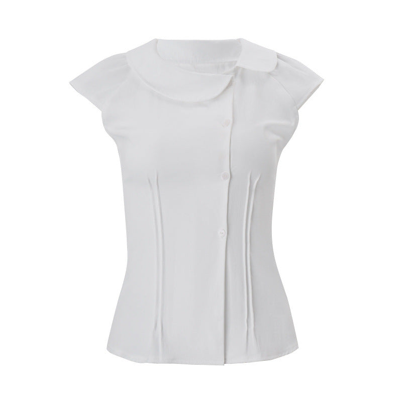 Damen Blusenshirt mit elegantem Kragen und tailliertem Schnitt Drune