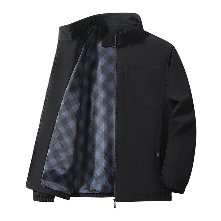 Herren Atmungsaktive Softshell-Jacke mit hohen Kragen Drune