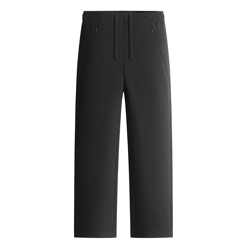 Herren Weite Lounge-Jogginghose aus technischer Baumwollmischung mit elastischem Bund & Reißverschlusstaschen Drune