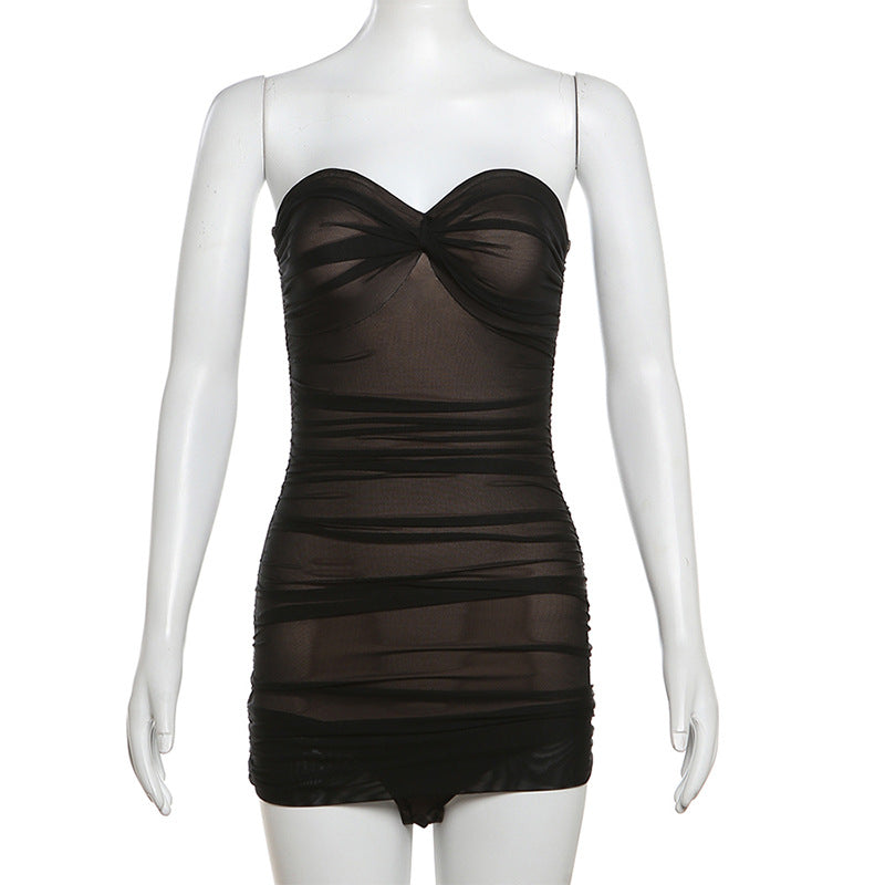 Damen Bandeau-Badeanzug mit raffinierter Raffung und figurformendem Design Drune