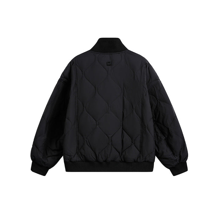 Damen Gesteppte Kurzblousonjacke mit Stehkragen und elastischem Saum Drune