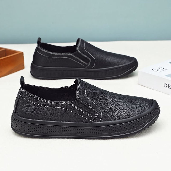 Herren Bequeme Slip-On Sneakers aus Leder Drune