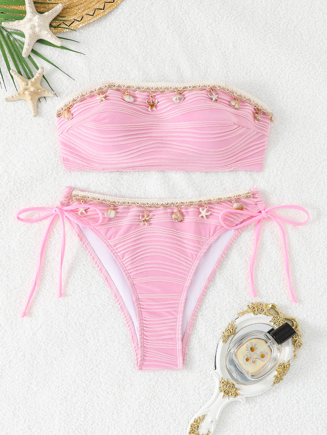 Damen Bandeau-Bikini mit raffinierten Muschel-Details Drune