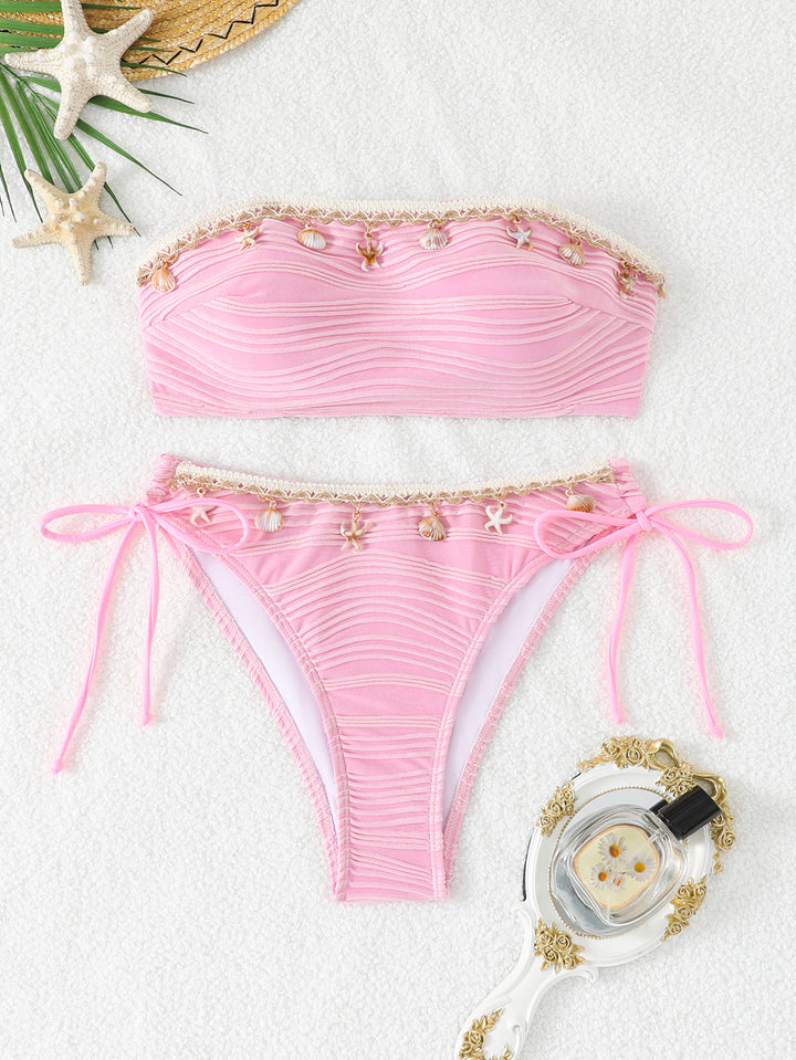 Damen Bandeau-Bikini mit raffinierten Muschel-Details Drune