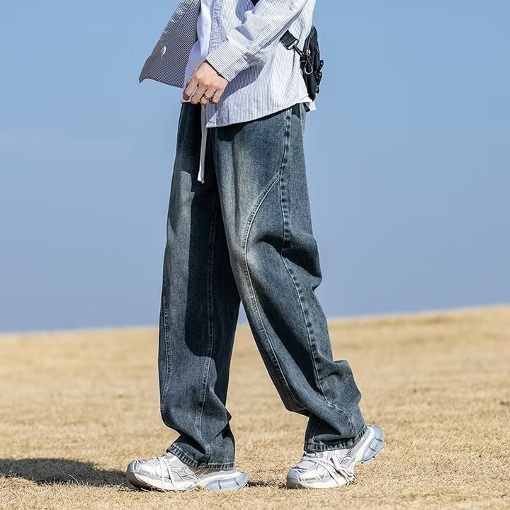Herren Weitgeschnittene Denim-Hose Drune 1787982091