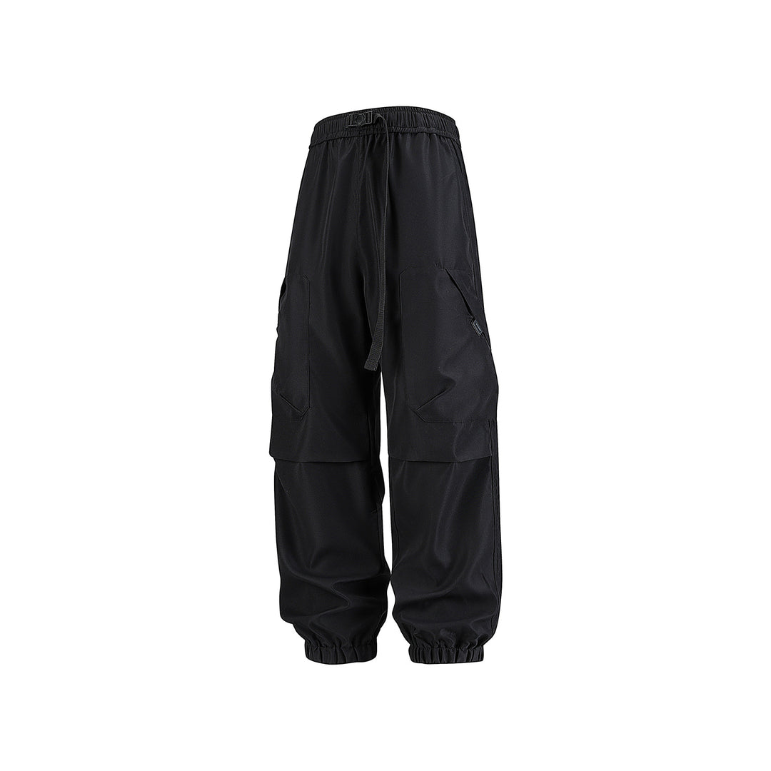 Herren Utility-Jogger-Cargohose mit elastischem Tunnelzugbund, großen Klappentaschen und gerippten Bündchen Drune