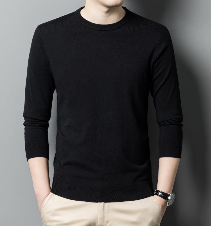 Herren Luxuriöser Rundhals Pullover aus feiner Merinowolle Drune