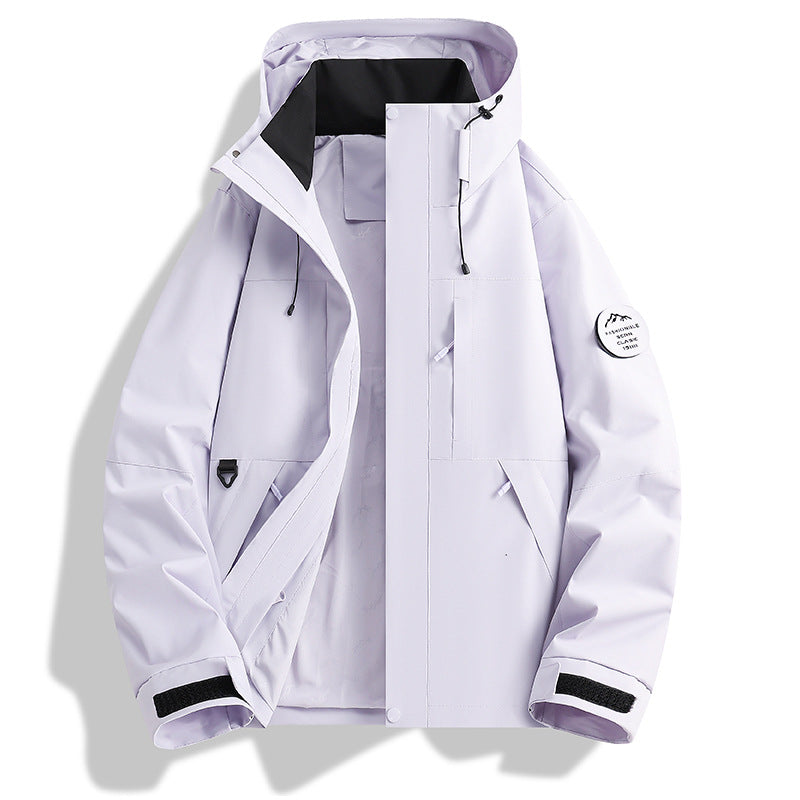 Herren Wasser- und Winddichte Softshell-Outdoorjacke mit verstellbarer Kapuze Drune