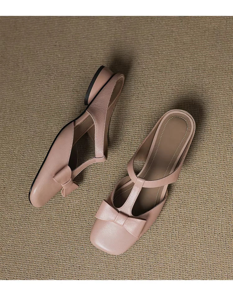 Damen Slingback-Pantoletten mit elegantem Schleifen-Design Drune
