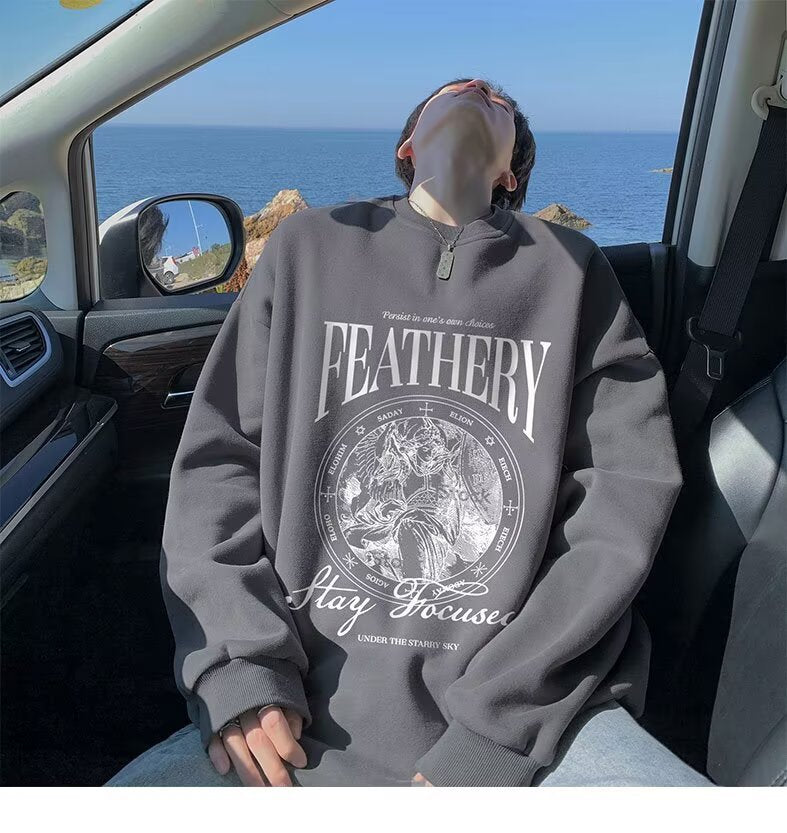 Unisex Lässiger Sweatshirt mit grafischem Druck Drune