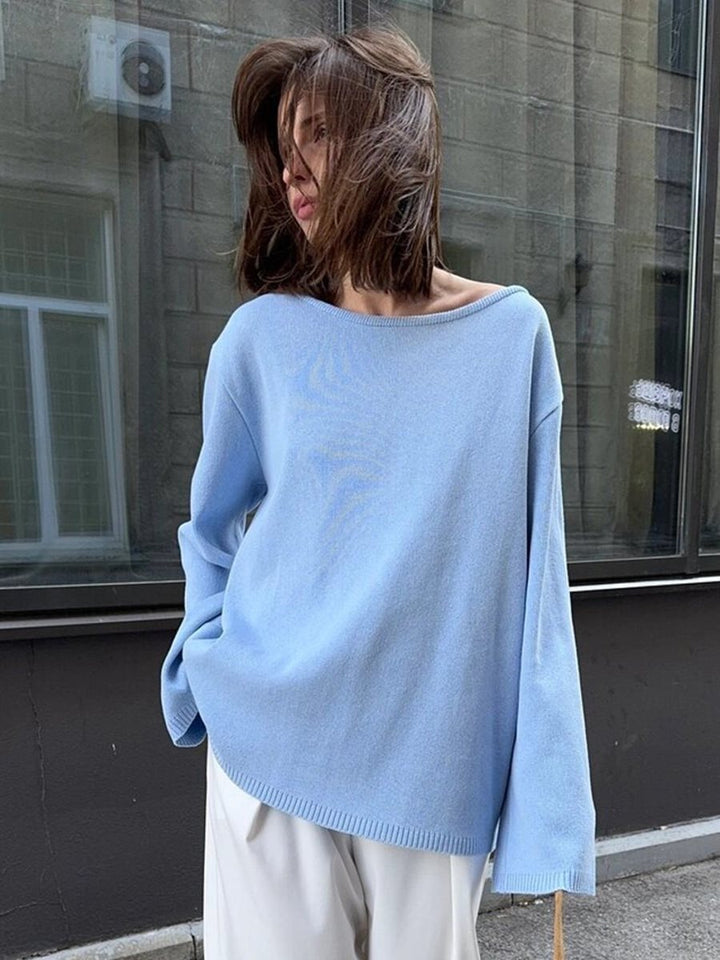 Damen Grobstrick-Kapuzenpullover aus reiner Baumwolle mit Kordelzug Drune