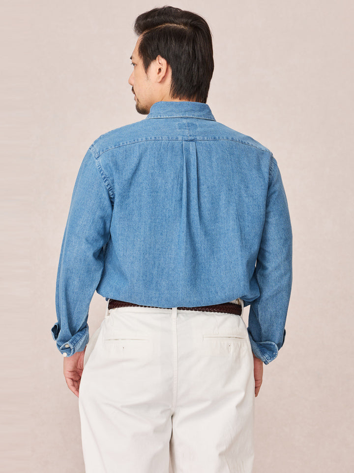 Herren Langarmhemd Jeans Regular Fit