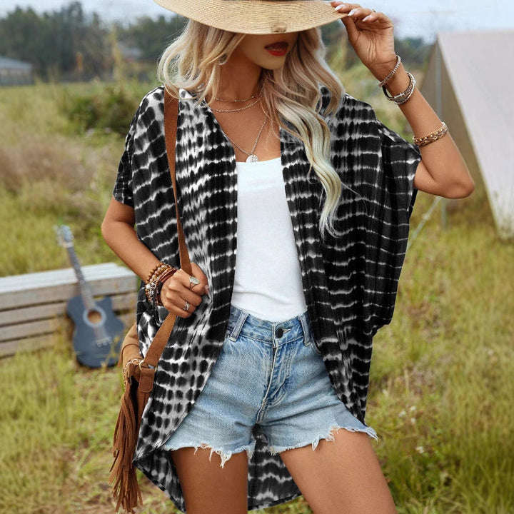 Damen Leichtes Kimono mit modernem Batikdesign Drune