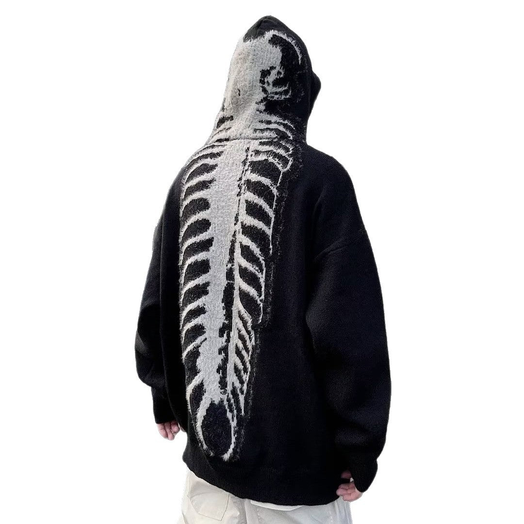 Herren Kapuzenpullover mit einzigartigem Rückendruck Drune