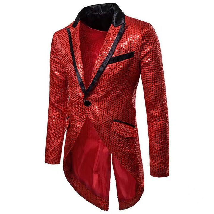 Herren modischer und glänzender Blazer mit schickem Schnitt Drune