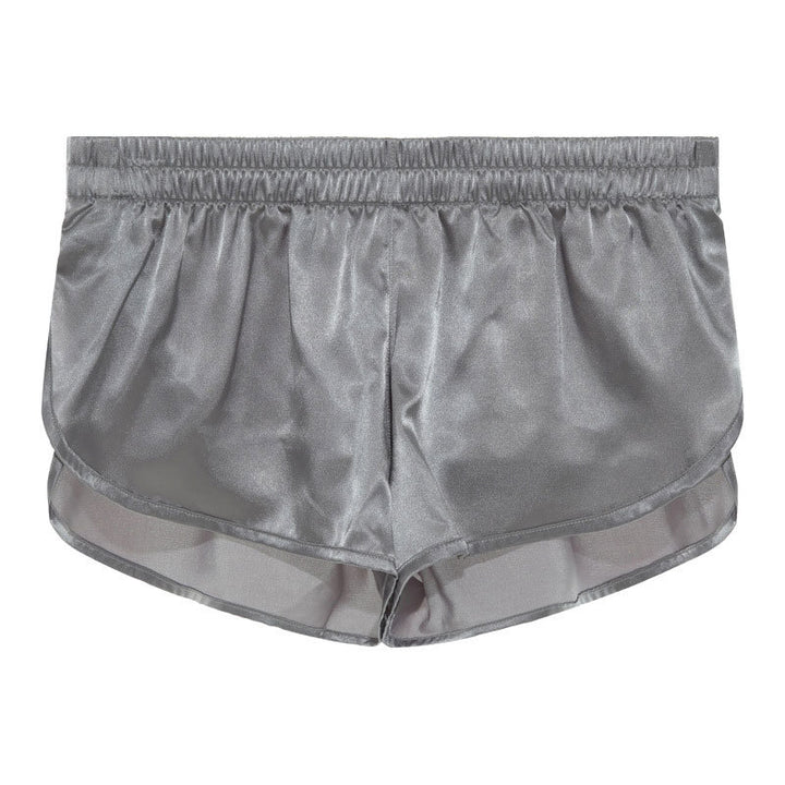 Herren nan kurze Satin-Schlafshorts mit elastischem Bund und seitlichem Schlitz Drune