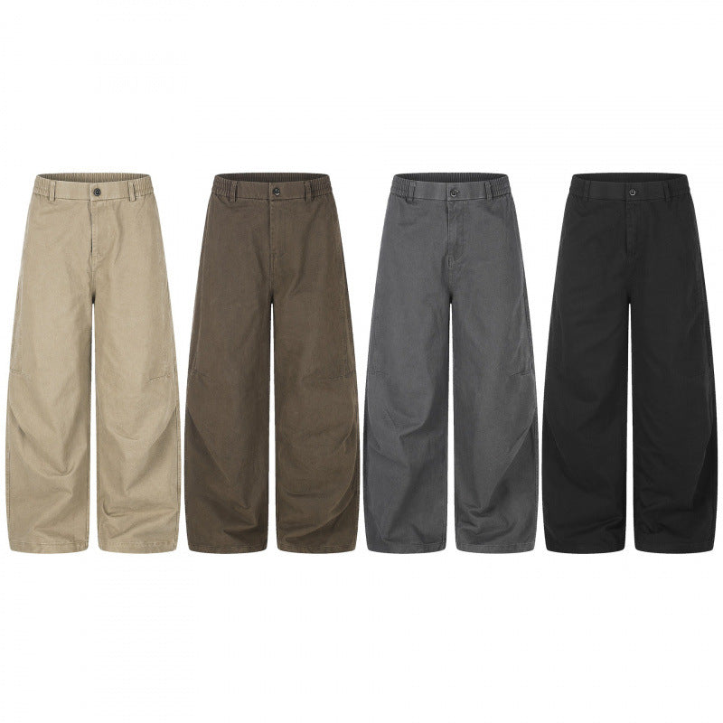 Damen Weite Culotte-Hose mit hohem Bund, elastischem Einsatz und Utility‑Nähten Drune