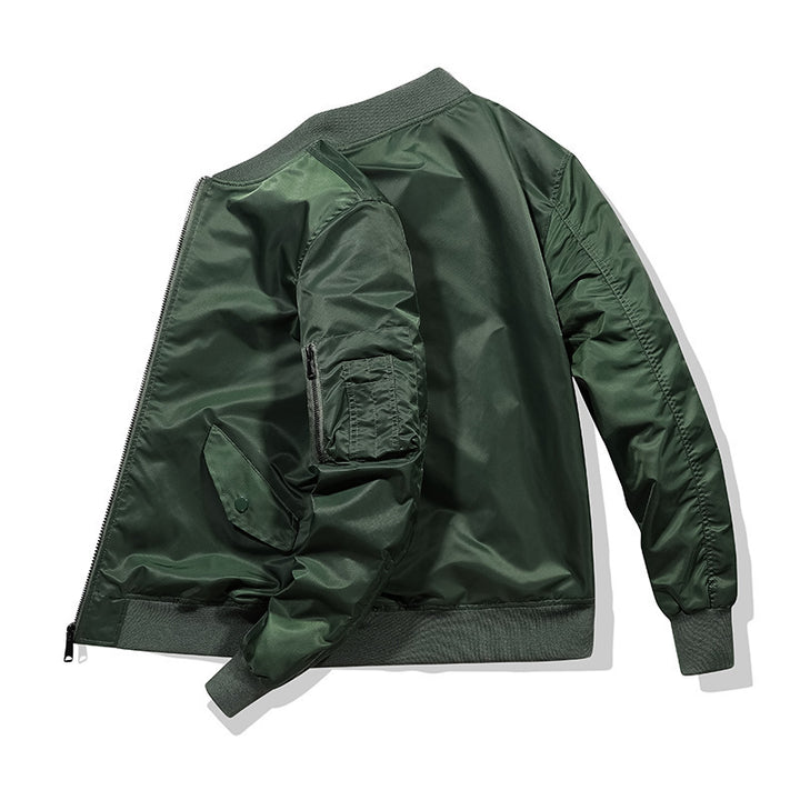 Herren Piloten‑Bomberjacke im Nylon‑Finish mit Ärmel‑Organizer und gerippten Bündchen Drune