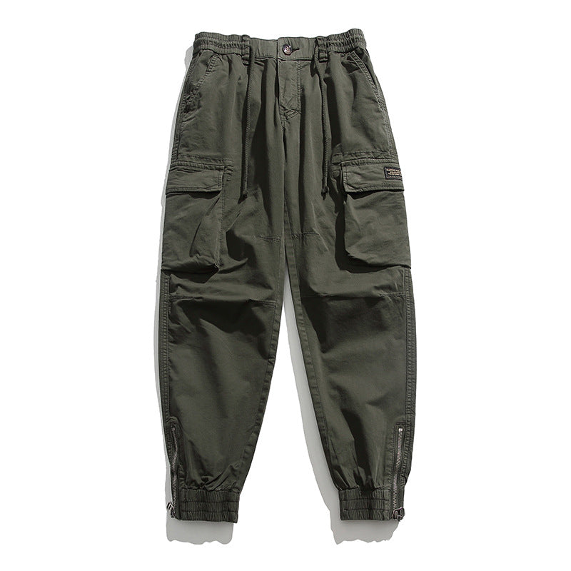 Herren Cargo-Joggerhose mit elastischem Komfortbund, Kniepaneelen und Reißverschluss-Knöcheln Drune